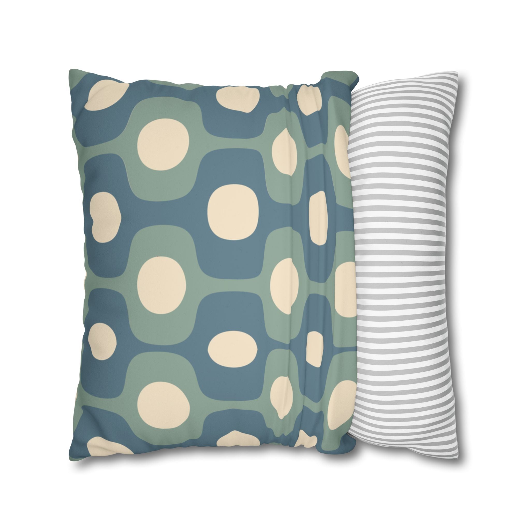Mid-Century Geometric Pillowcase | Retro Abstract Square Pillowcase