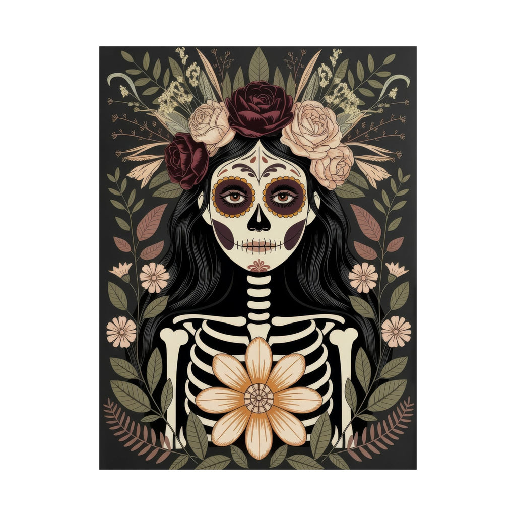 La Catrina Gothic Día de los Muertos Poster | Matte Vertical Art Print