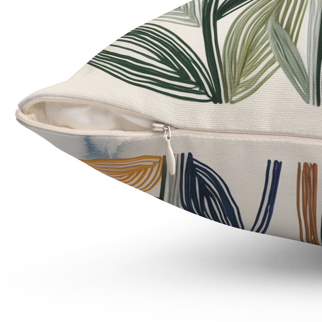 Texas Wildflower Throw Pillow | Bluebonnet Folk Floral