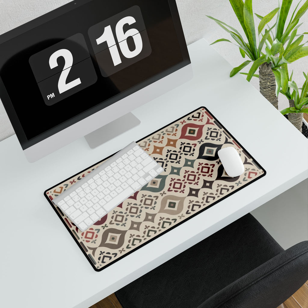 Boho Aztec Pattern Desk Mat | Cubical Decor | Southwestern Tribal Mouse Pad