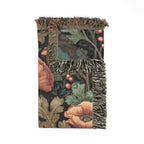 William Morris-Inspired Poppy Woven Blanket | Floral Throw