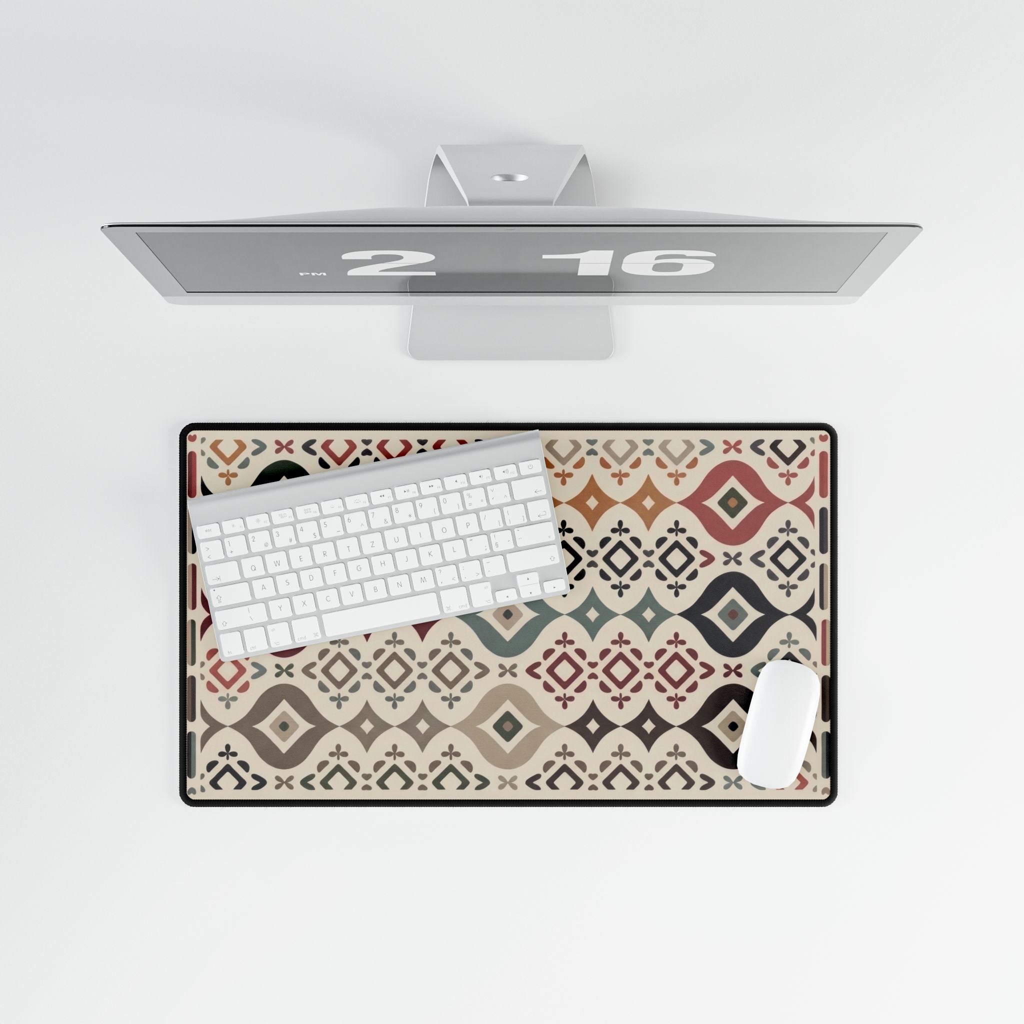 Boho Aztec Pattern Desk Mat | Cubical Decor | Southwestern Tribal Mouse Pad