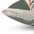 Abstract Floral Throw Pillow | Terracotta Blush Sage