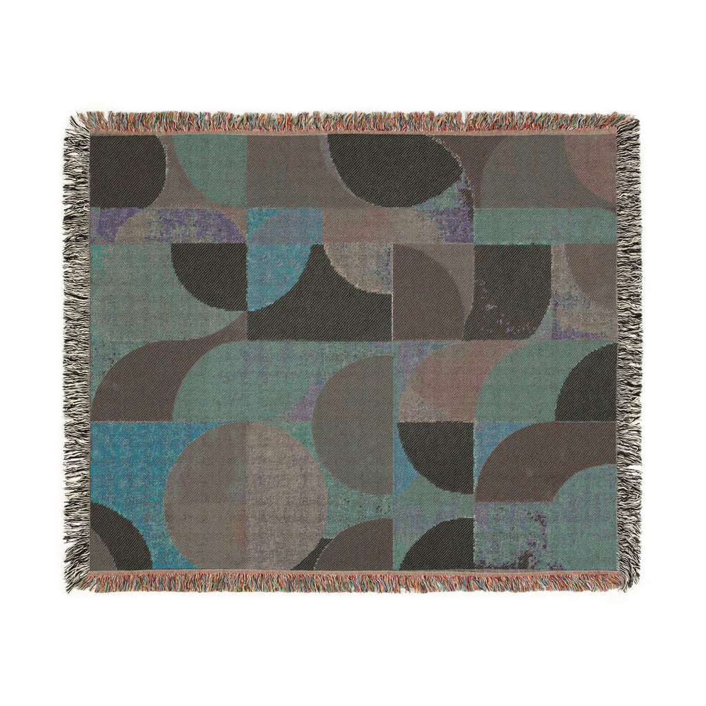 Woven blanket boho modern | Boho throw blanket | Geometric blanket midcentury modern decor
