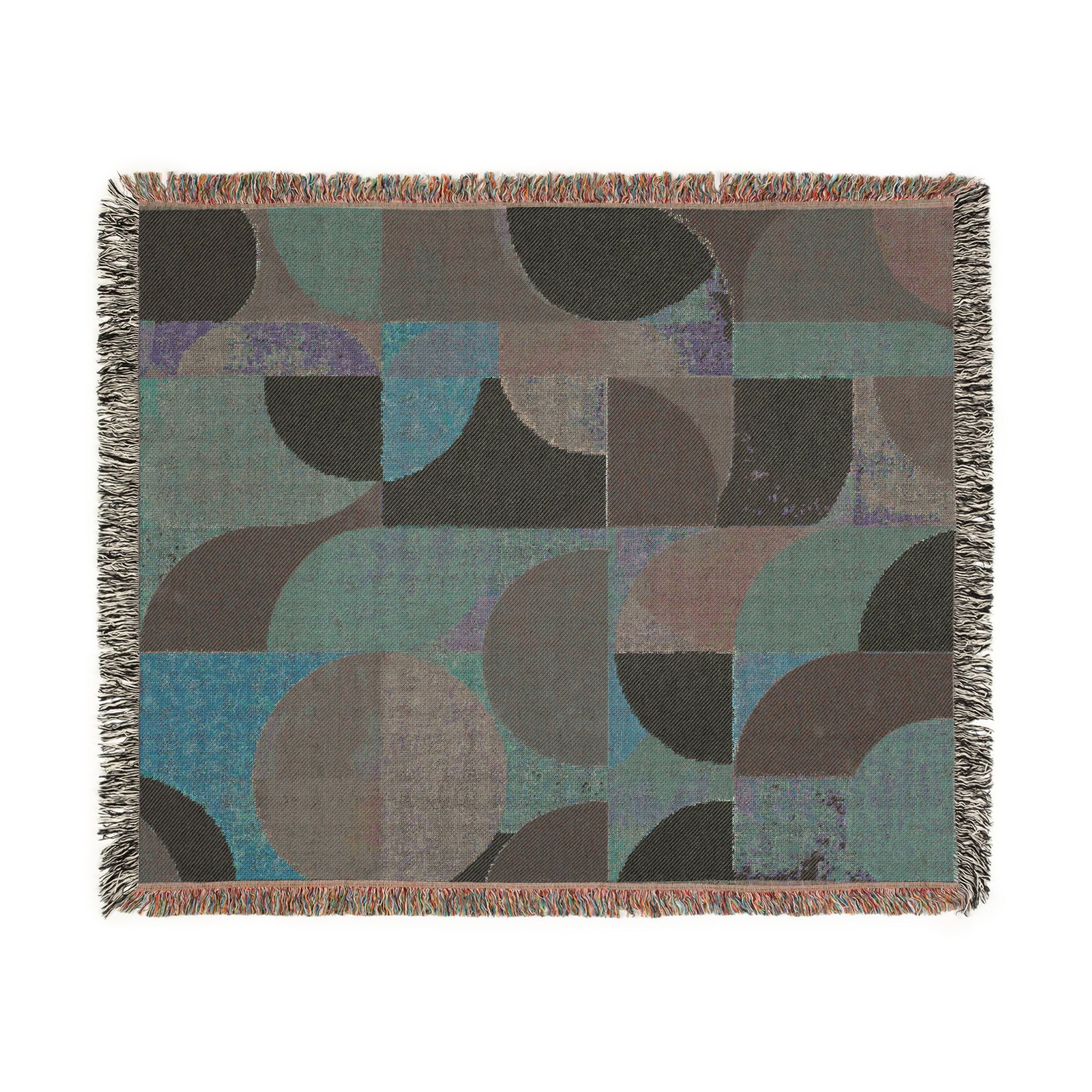 Woven blanket boho modern | Boho throw blanket | Geometric blanket midcentury modern decor