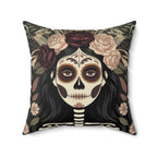 La Catrina Skull Gothic Throw Pillow