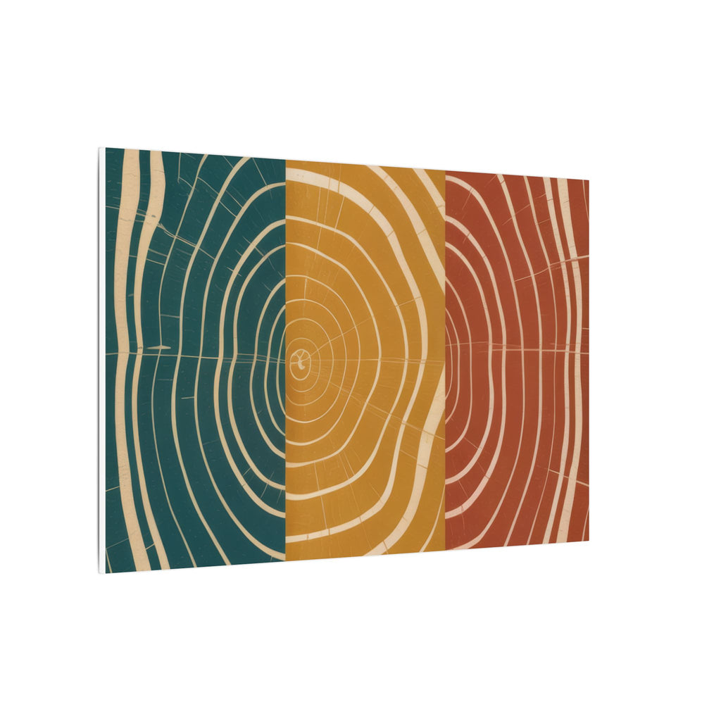 Abstract Wood Grain Trio Matte Canvas | Stretched Wall Art