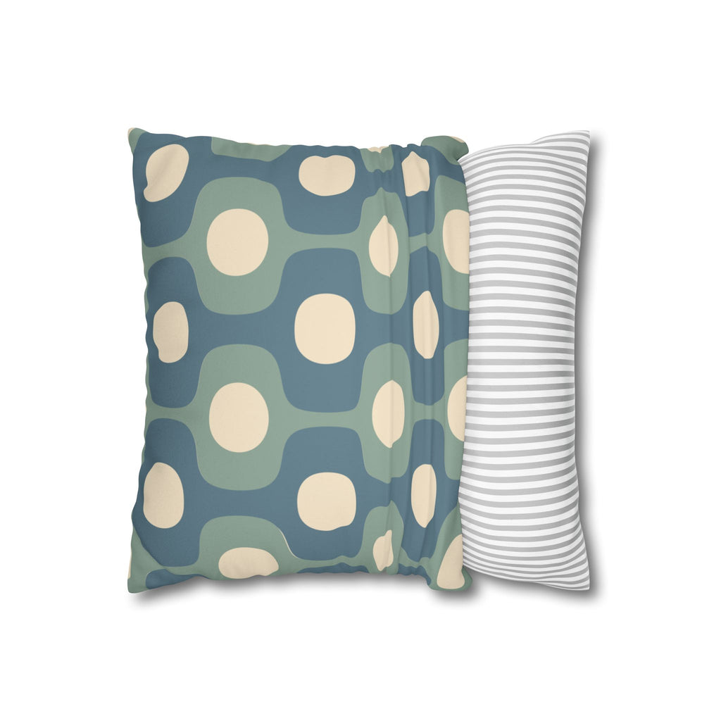 Mid-Century Geometric Pillowcase | Retro Abstract Square Pillowcase