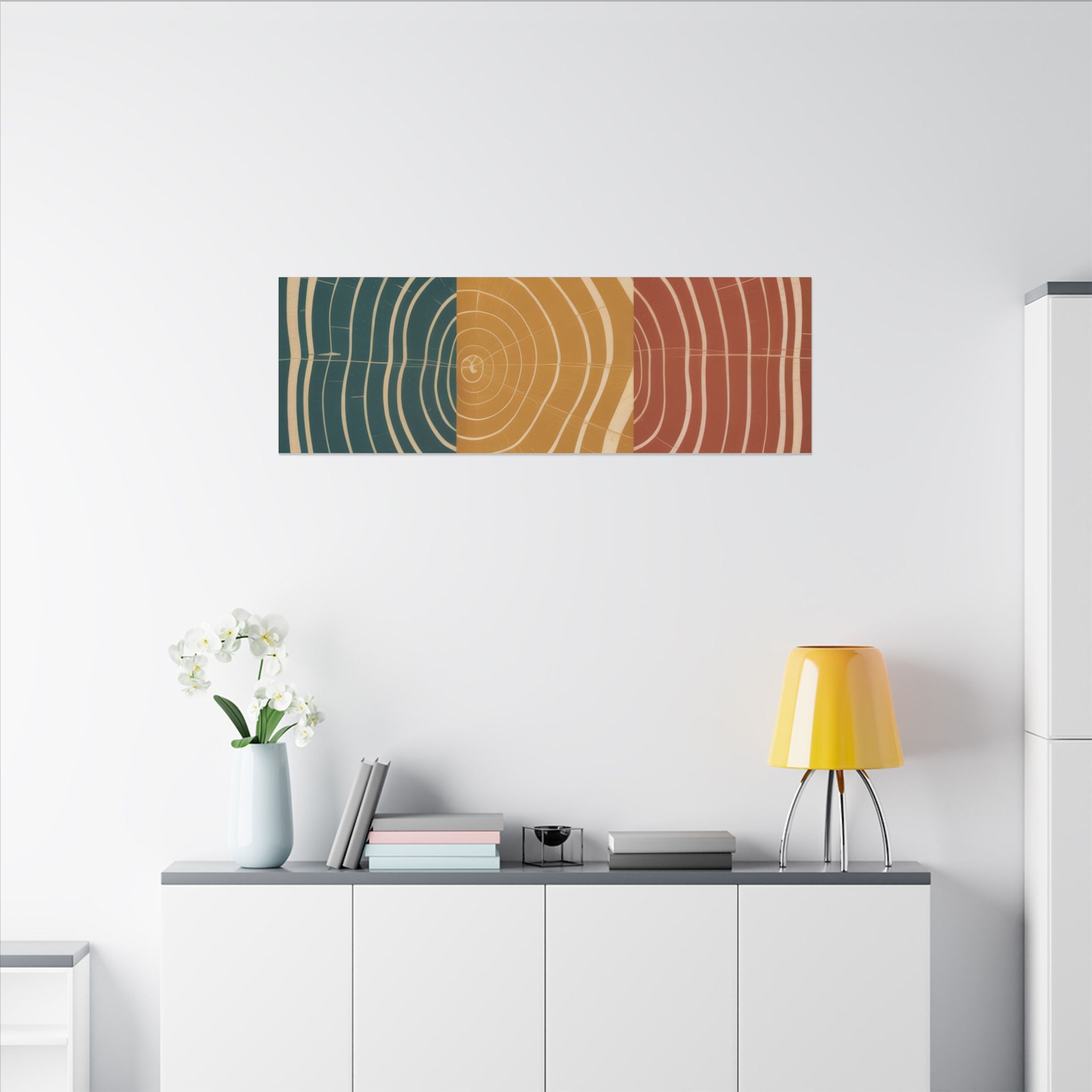 Abstract Wood Grain Trio Matte Canvas | Stretched Wall Art
