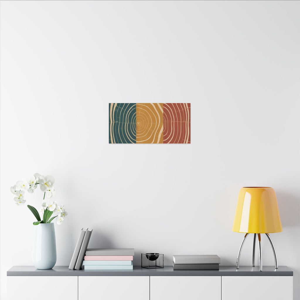 Abstract Wood Grain Trio Matte Canvas | Stretched Wall Art