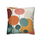 Watercolor Botanical Faux Suede Pillow Cover