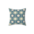 Teal Sage Geometric Square Pillow | Mid Century Decor