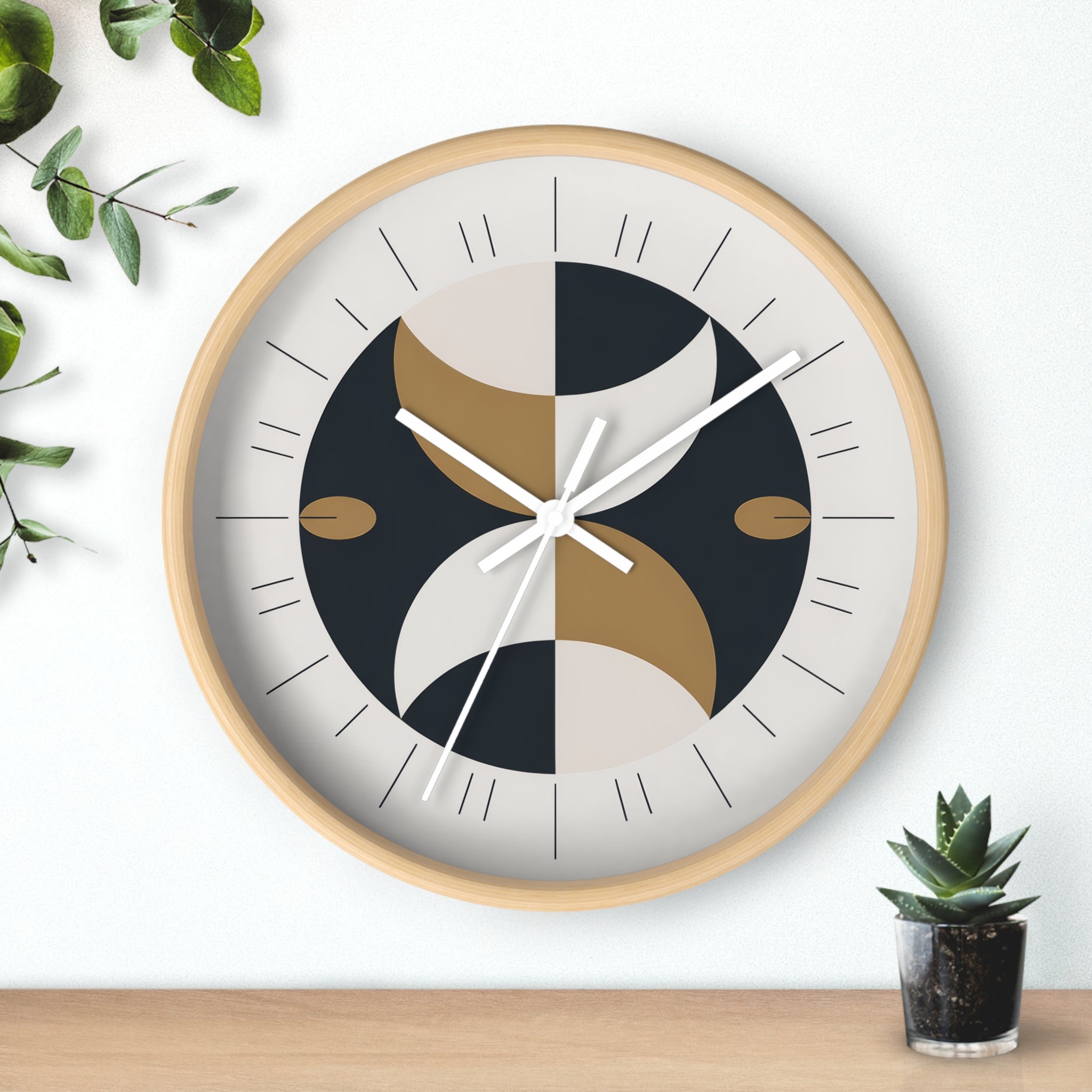 Mid-Century Moon Crescent Wall Clock | MCM Atomic Modern Minimal