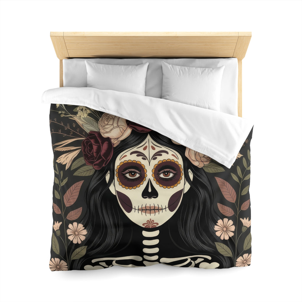 La Catrina Skull Gothic Microfiber Duvet Cover | Day of the Dead