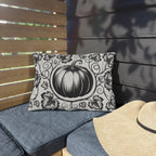 Black Pumpkin Vine Outdoor Pillow | Fall Porch Decor