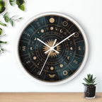 Eclipse Sun Occult Chart Wall Clock | Alchemical Glyphs, Antique Gold