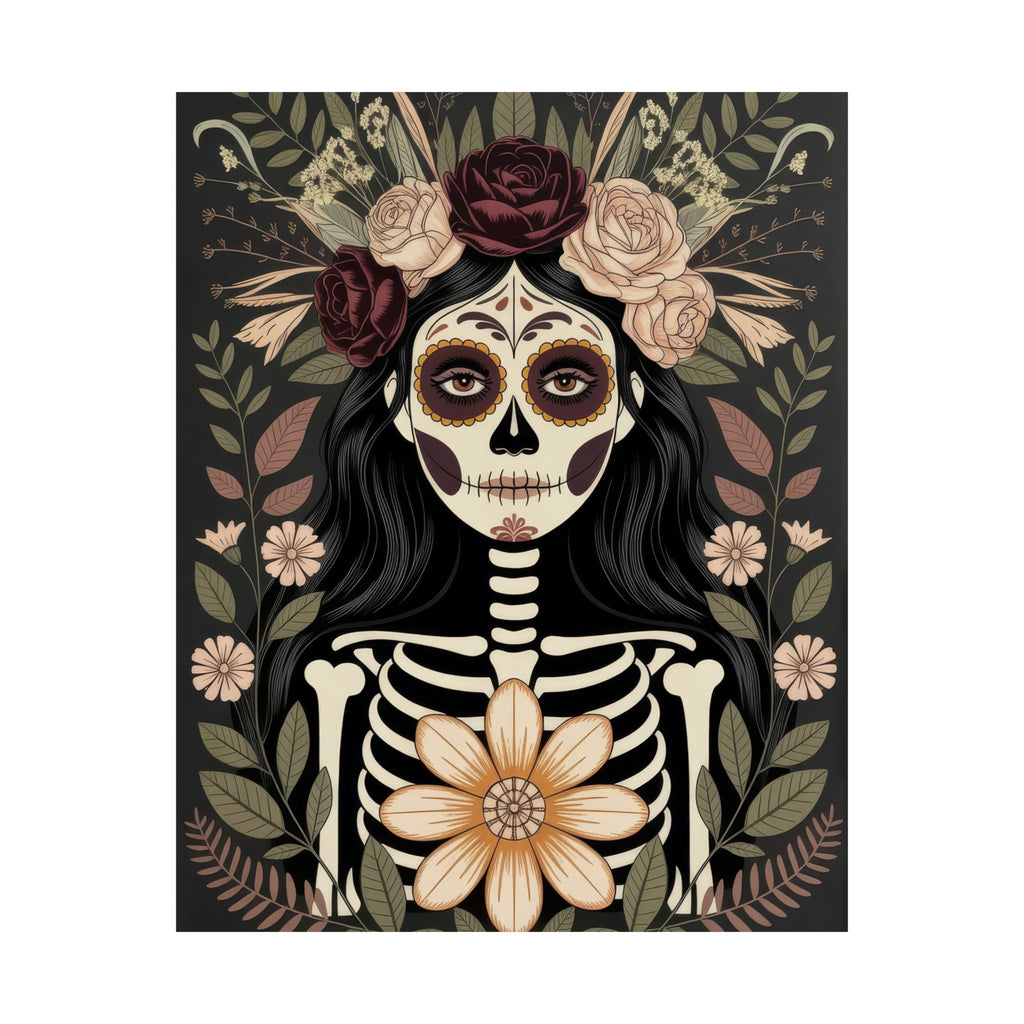 La Catrina Gothic Día de los Muertos Poster | Matte Vertical Art Print