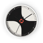 Black cream and red atomic pinwheel mid-century modern wall clock alternate product view 3