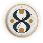 Mid Century Modern Clock | Atomic Retro Minimalist Hourglass Wall Clock