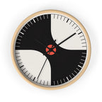 Black cream and red atomic pinwheel mid-century modern wall clock alternate product view 5