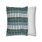 Retro Green Geometric Faux Suede Pillow Cover