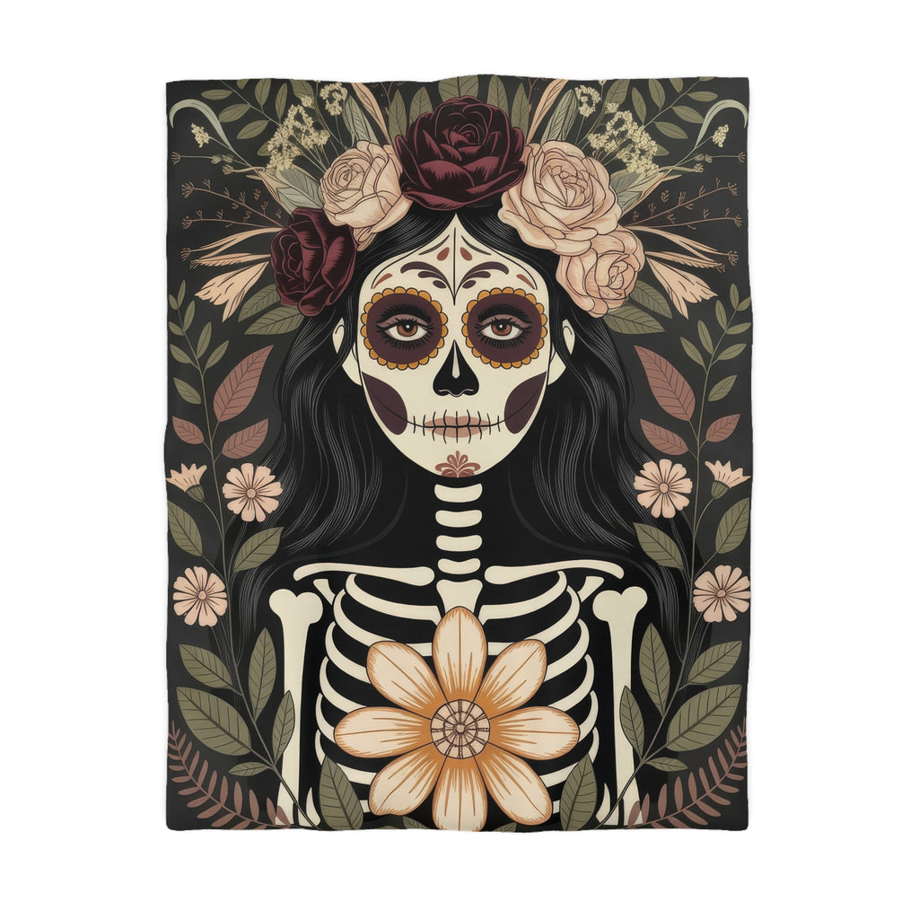 La Catrina Skull Gothic Microfiber Duvet Cover | Day of the Dead