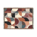 Woven blanket boho modern | Boho throw blanket | Geometric blanket midcentury modern decor