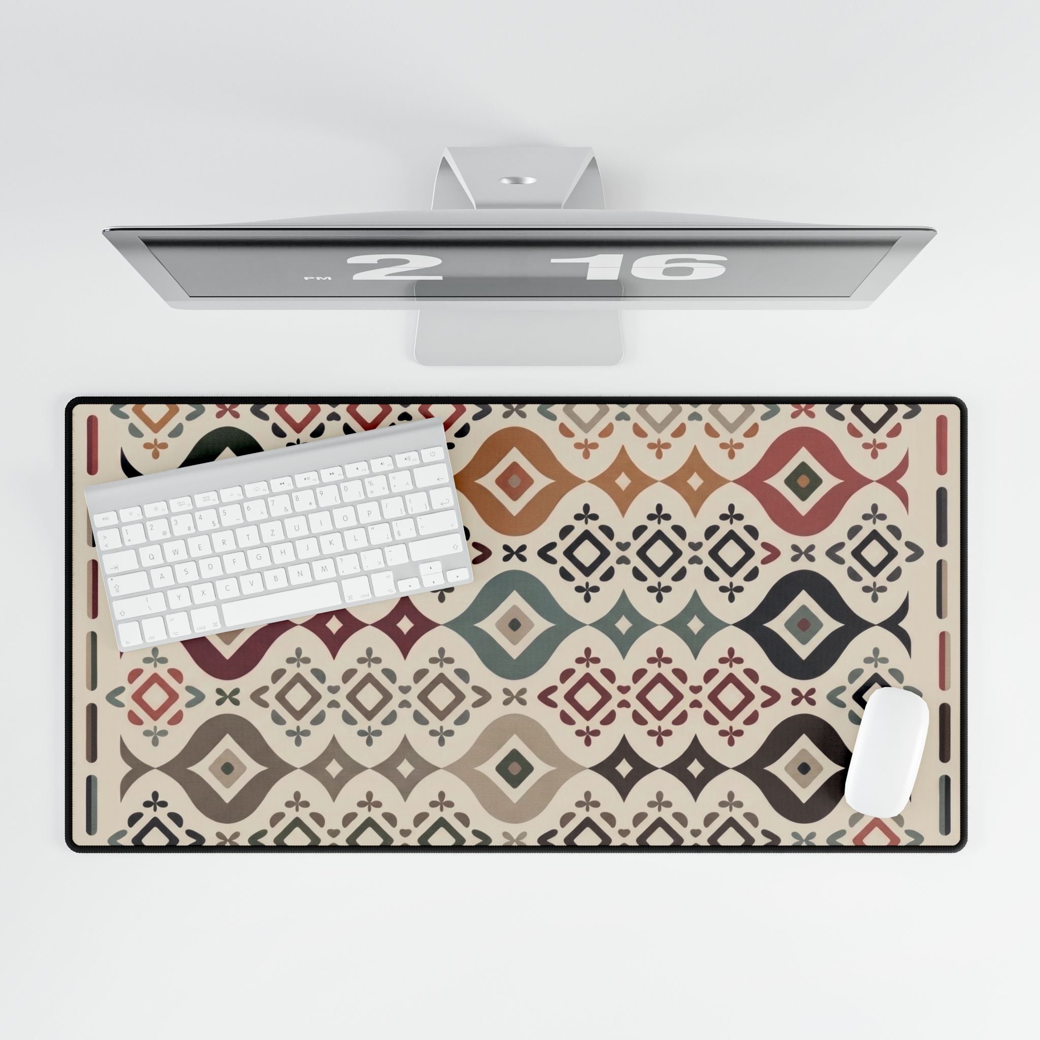 Boho Aztec Pattern Desk Mat | Cubical Decor | Southwestern Tribal Mouse Pad