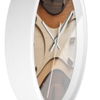 Geometric Starburst Wall Clock | Marquetry-Style Decor