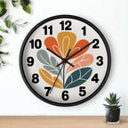 Mid-century modern flower wall clock alternate product view 8
