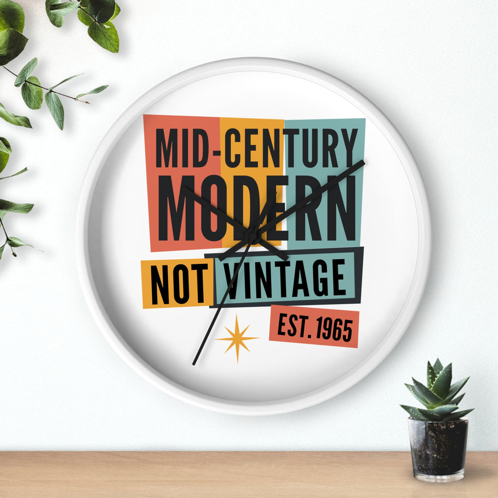 Mid-Century Modern Year Clock | Personalized EST. [YEAR] Wall Clock