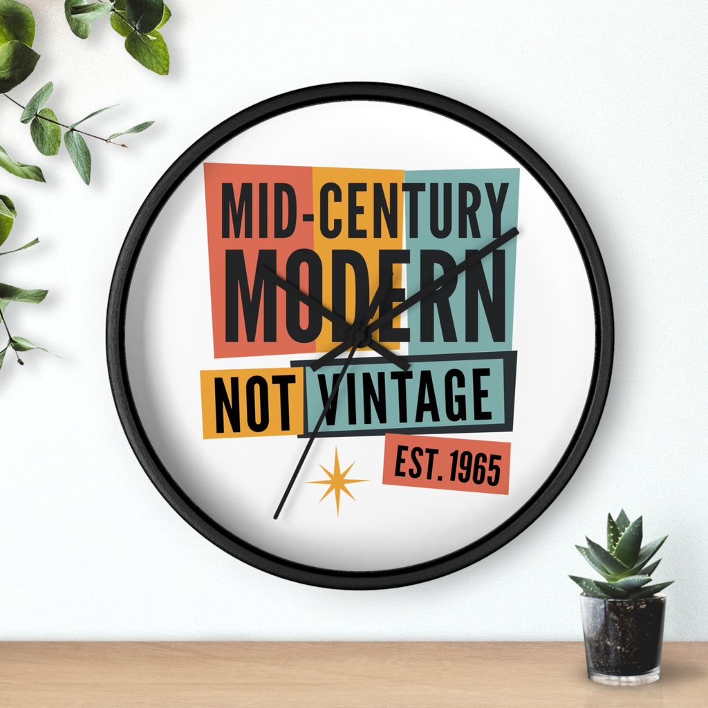 Mid-Century Modern Year Clock | Personalized EST. [YEAR] Wall Clock