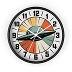Retro UFO Sunburst Wall Clock | 1950s Space Age Decor