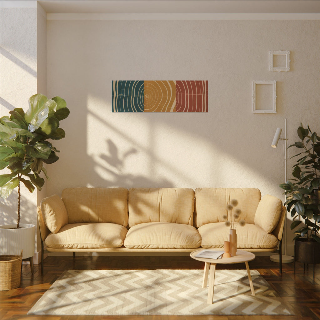 Abstract Wood Grain Trio Matte Canvas | Stretched Wall Art