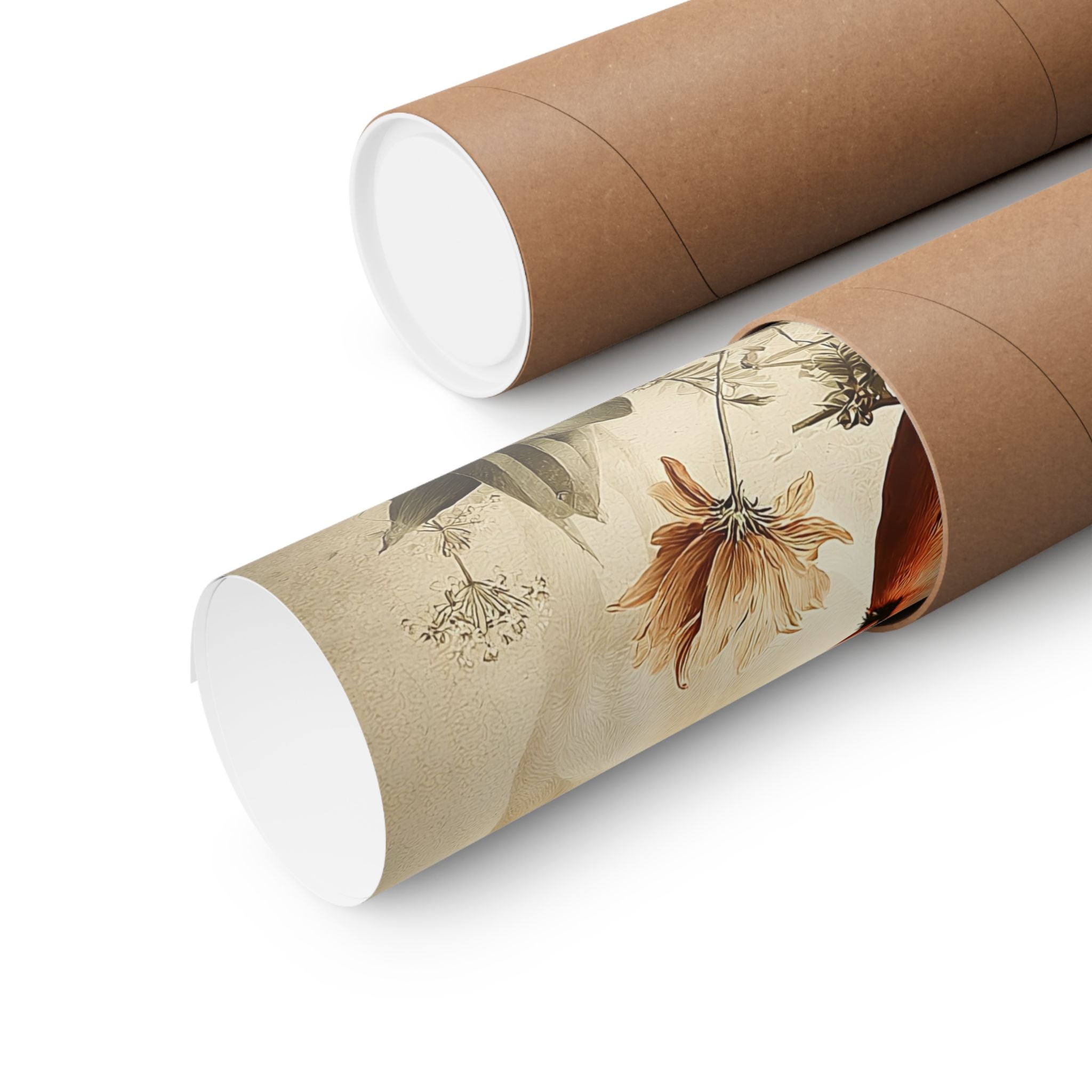 Woodland Cardinal and Doe Poster  | Nature Scene, Floral