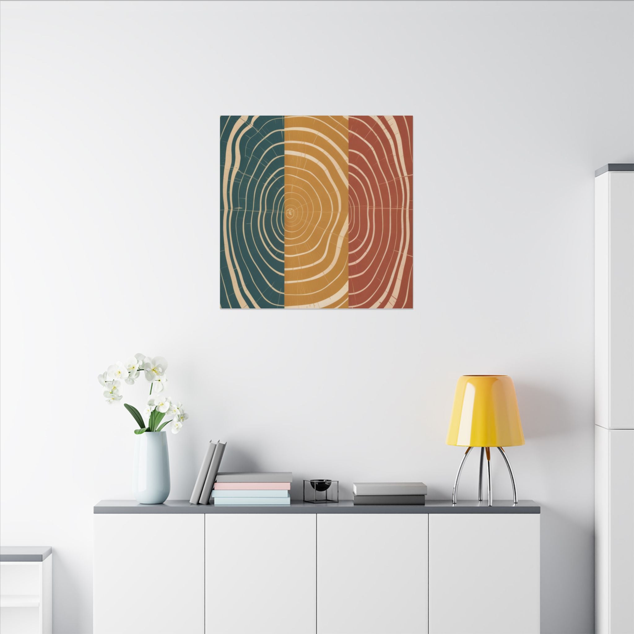 Abstract Wood Grain Trio Matte Canvas | Stretched Wall Art