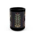 Day of the Dead La Catrina Skull Mug | Black 11oz 15oz