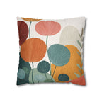 Mid-Century Watercolor Botanical Faux Suede Pillow Cover