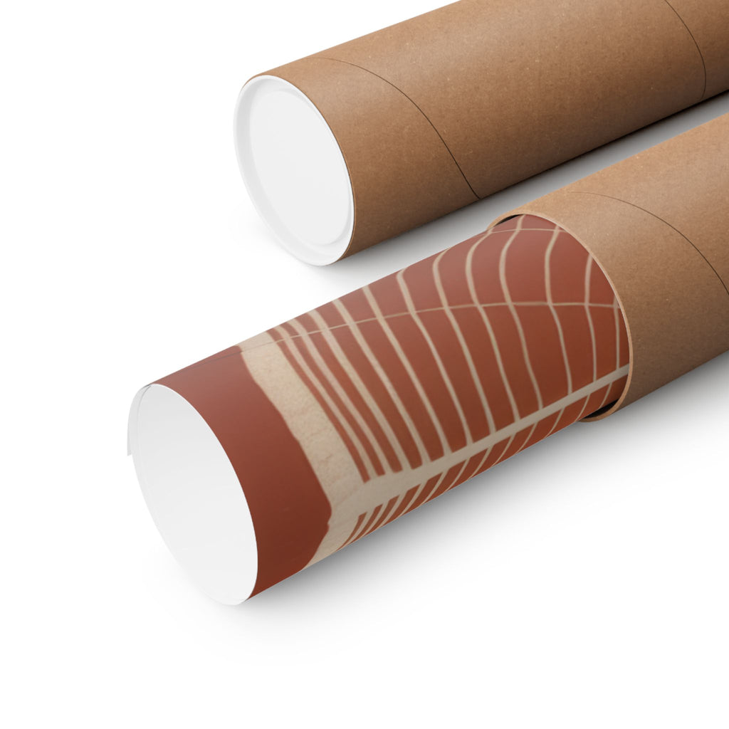 Tree Ring Abstract Art Print | Mid Century Modern Geometric Poster | Growth Rings Wall Art | Japandi Teal Mustard Retro Nature Decor