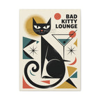 Art Deco Black Cat Martini Canvas | Bad Kitty