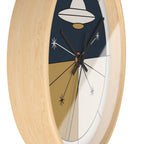 Geometric UFO Wall Clock | Navy Cream Space Age Decor
