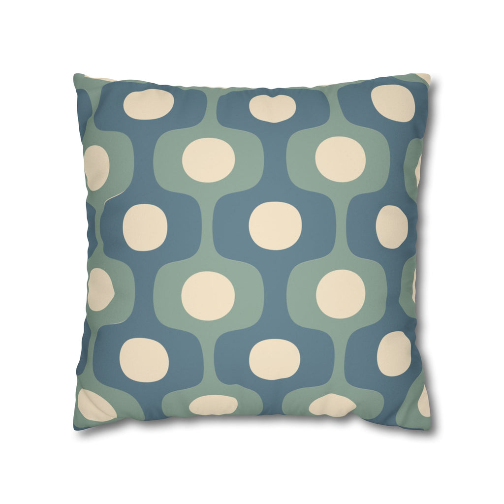 Mid-Century Geometric Pillowcase | Retro Abstract Square Pillowcase