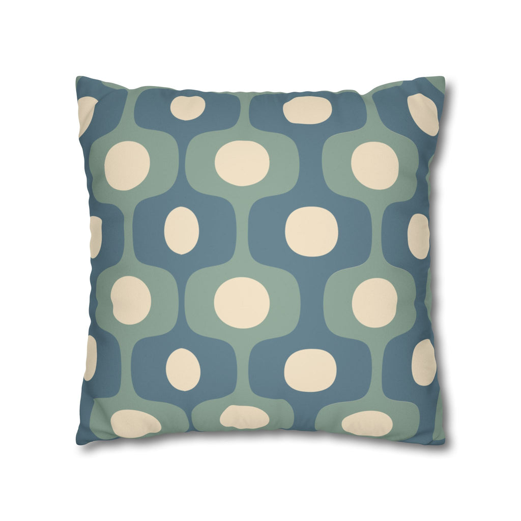Mid-Century Geometric Pillowcase | Retro Abstract Square Pillowcase