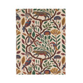 Botanical jaguar and bird plush blanket in a large size