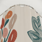 Modern Folk Botanical Shower Curtain | Terracotta & Teal