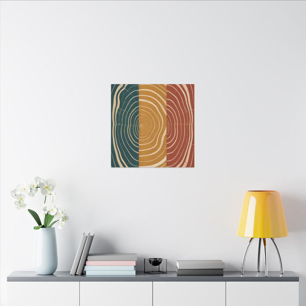 Abstract Wood Grain Trio Matte Canvas | Stretched Wall Art
