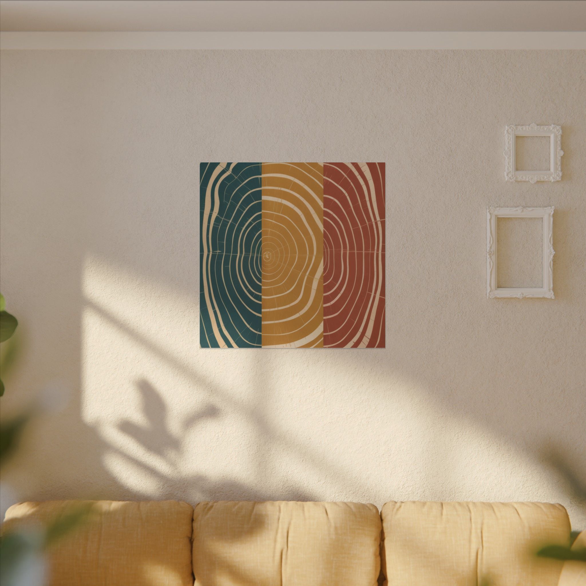 Abstract Wood Grain Trio Matte Canvas | Stretched Wall Art