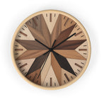 Maple Leaf Wall Clock | Marquetry-Style MCM Decor