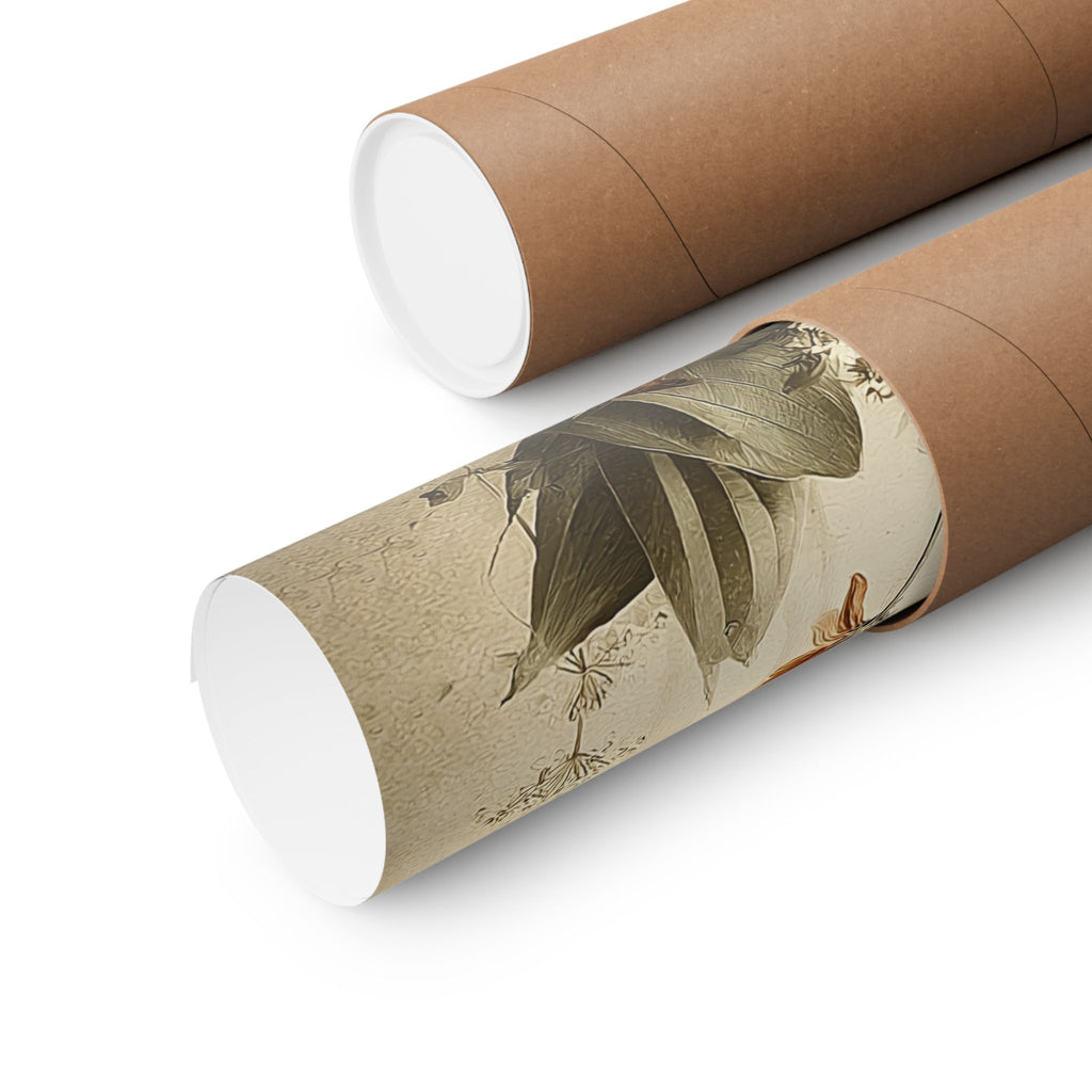 Woodland Cardinal and Doe Poster  | Nature Scene, Floral