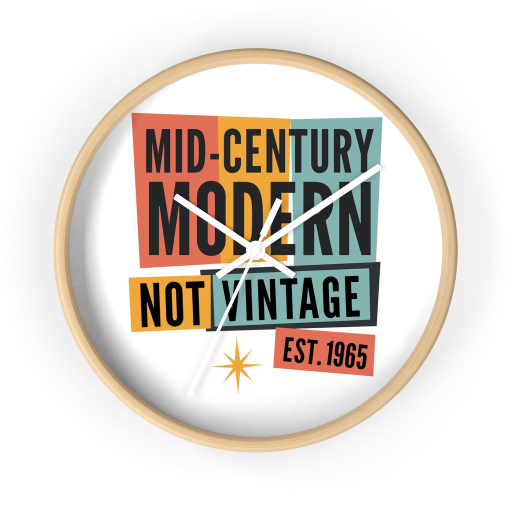 Mid-Century Modern Year Clock | Personalized EST. [YEAR] Wall Clock